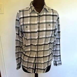 J. Crew Gray Plaid Flannel Size XS
